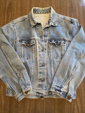 Vtg Bristol Blues Denim Jacket Mens Large 44/46 Trucker USA Workwear
